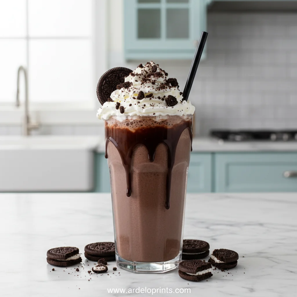 Easy Oreo Milkshake Recipe - feature image