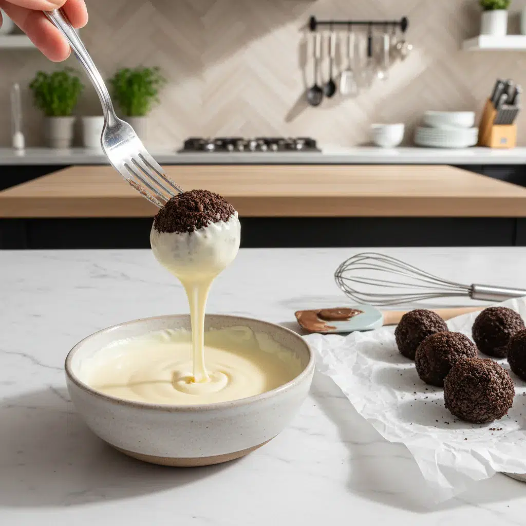 No-Bake Oreo Ghost Truffles: Spooky Halloween Treat - cooking process