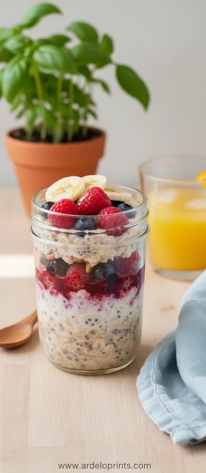 Overnight No-Cook Refrigerator Oatmeal - feature image