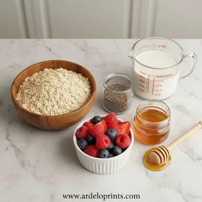 Healthy Overnight Oats Recipe: Easy Breakfast Idea - ingredients preparation