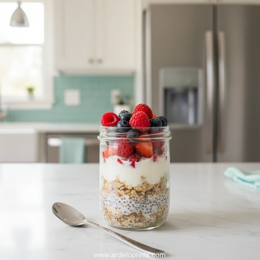 Overnight Oats with Chia Seeds & Yogurt – 3 Ways - feature image
