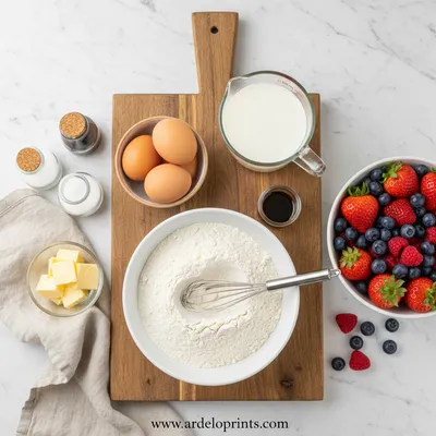 Fluffy Pancakes From Scratch - cooking process