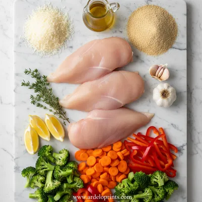 Parmesan Crusted Chicken Sheet Pan Dinner - cooking process