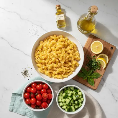 Delicious Pasta Salad with Secret Ingredient - cooking process