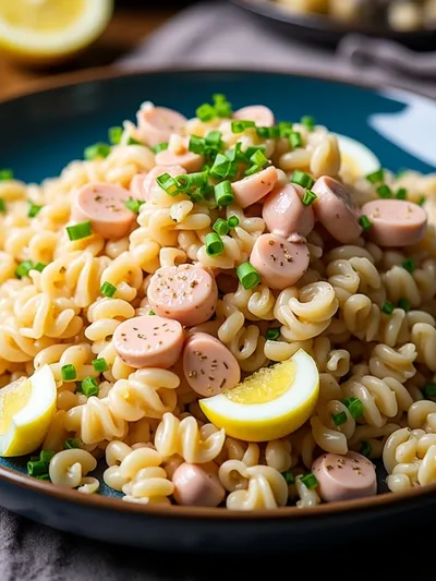Pasta Salad with Surimi & Hard-Boiled Eggs - cooking process
