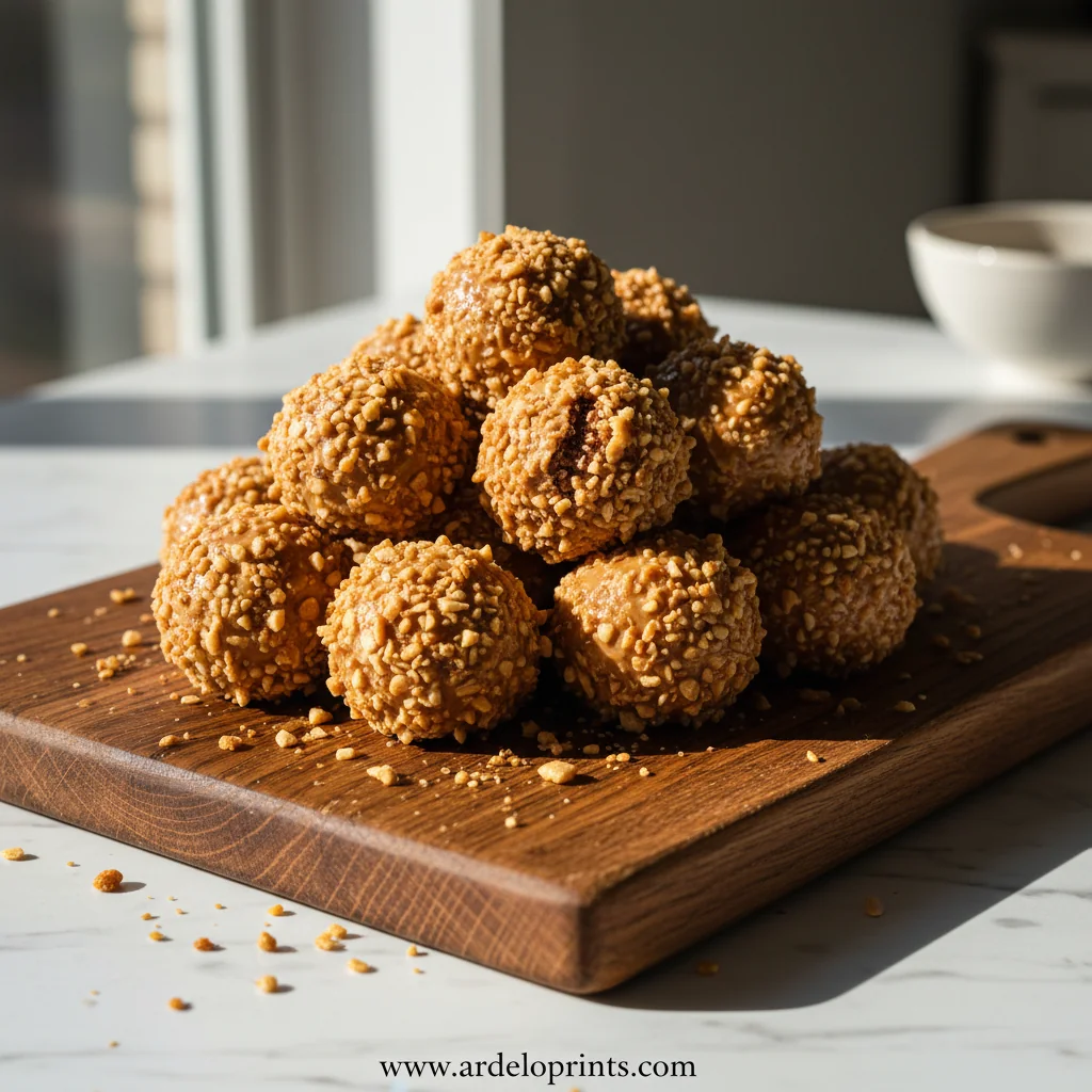 Peanut Butter Crunch Balls: Easy No-Bake Dessert - feature image