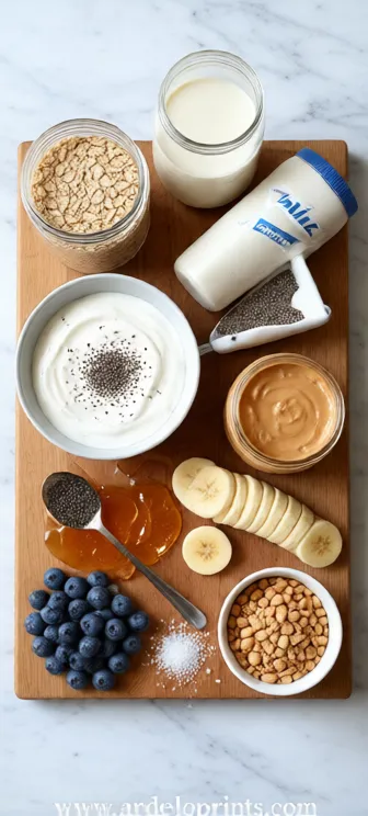 Peanut Butter Overnight Oats – High‑Protein Breakfast - cooking process