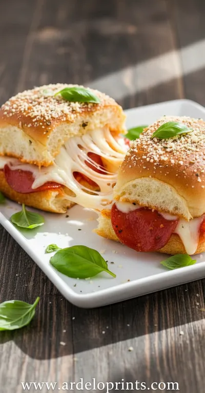 Pepperoni Pizza Sliders: Easy Pull-Apart Appetizer - ready to serve