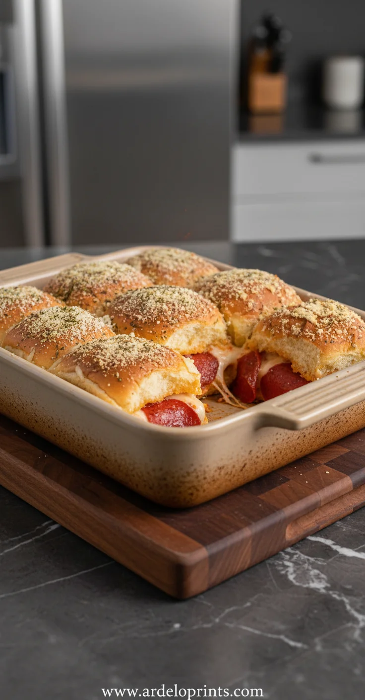 Pepperoni Pizza Sliders: Easy Pull-Apart Appetizer - feature image