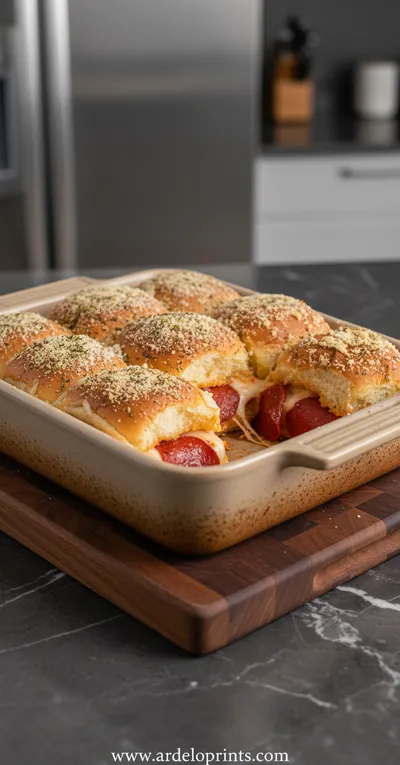 Pepperoni Pizza Sliders: Easy Pull-Apart Appetizer