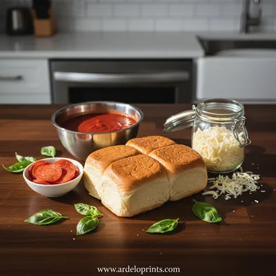Pepperoni Pizza Sliders: Easy Pull-Apart Appetizer - ingredients preparation