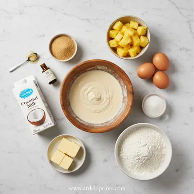 Juicy Pineapple Heaven Cake - cooking process