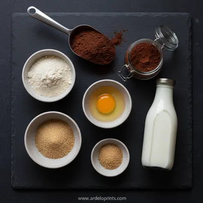 Two Minute Protein Brownie Recipe - ingredients preparation