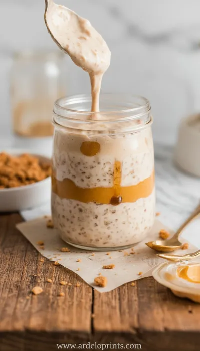 Pumpkin Cheesecake Overnight Oats for Cozy Mornings - ingredients preparation