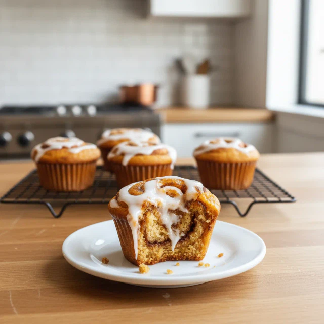 Cozy Pumpkin Cinnamon Roll Muffins Recipe