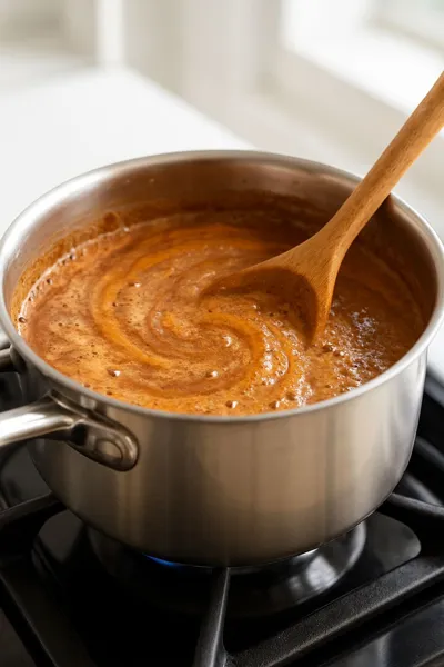 Pumpkin Spice Hot Chocolate - cooking process