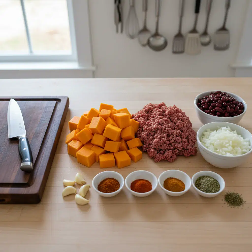 Cozy Pumpkin Chili: Prize-Winning Fall Recipe - ingredients preparation