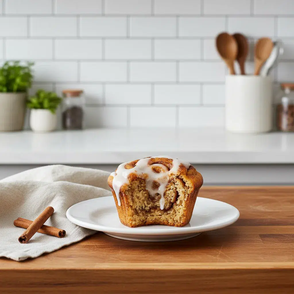 Cozy Pumpkin Cinnamon Roll Muffins Recipe - final presentation