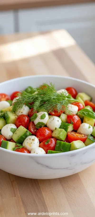 Quick Cucumber Mozzarella Salad