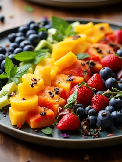 Rainbow Fruit Board – Fresh Birthday Snack - ready to serve