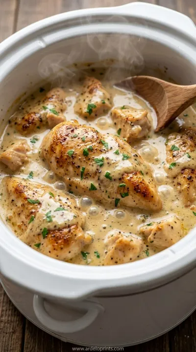 Ranch Chicken Crock Pot Recipe: Creamy & Easy - cooking process