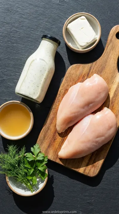 Ranch Chicken Crock Pot Recipe: Creamy & Easy - ingredients preparation