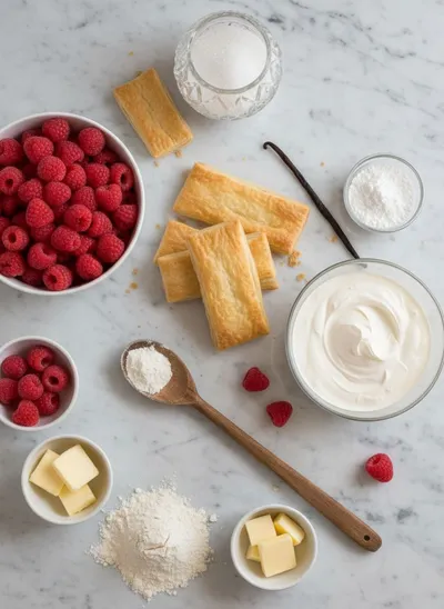 Raspberry Cream Napoleons: Easy Fancy Dessert - cooking process