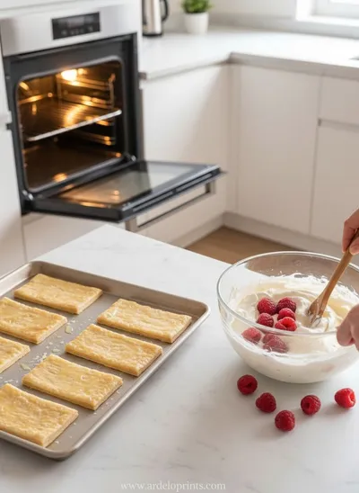 Raspberry Cream Napoleons: Easy Fancy Dessert - ingredients preparation