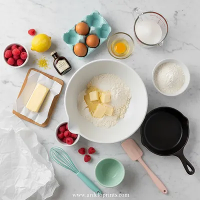 Raspberry Lemon Cookies - cooking process