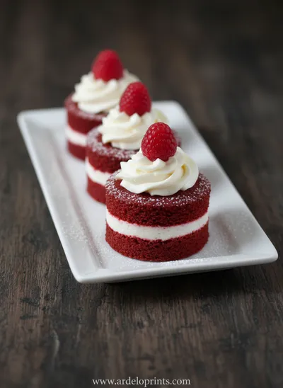 Red Velvet Cake Minis Recipe - ready to serve