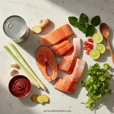 Salmon Coconut Curry – Thai Inspired - cooking process