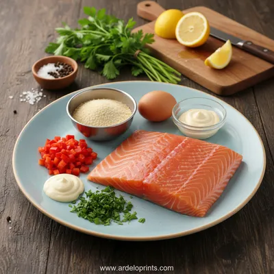 Salmon Patties With Homemade Tartar Sauce - cooking process