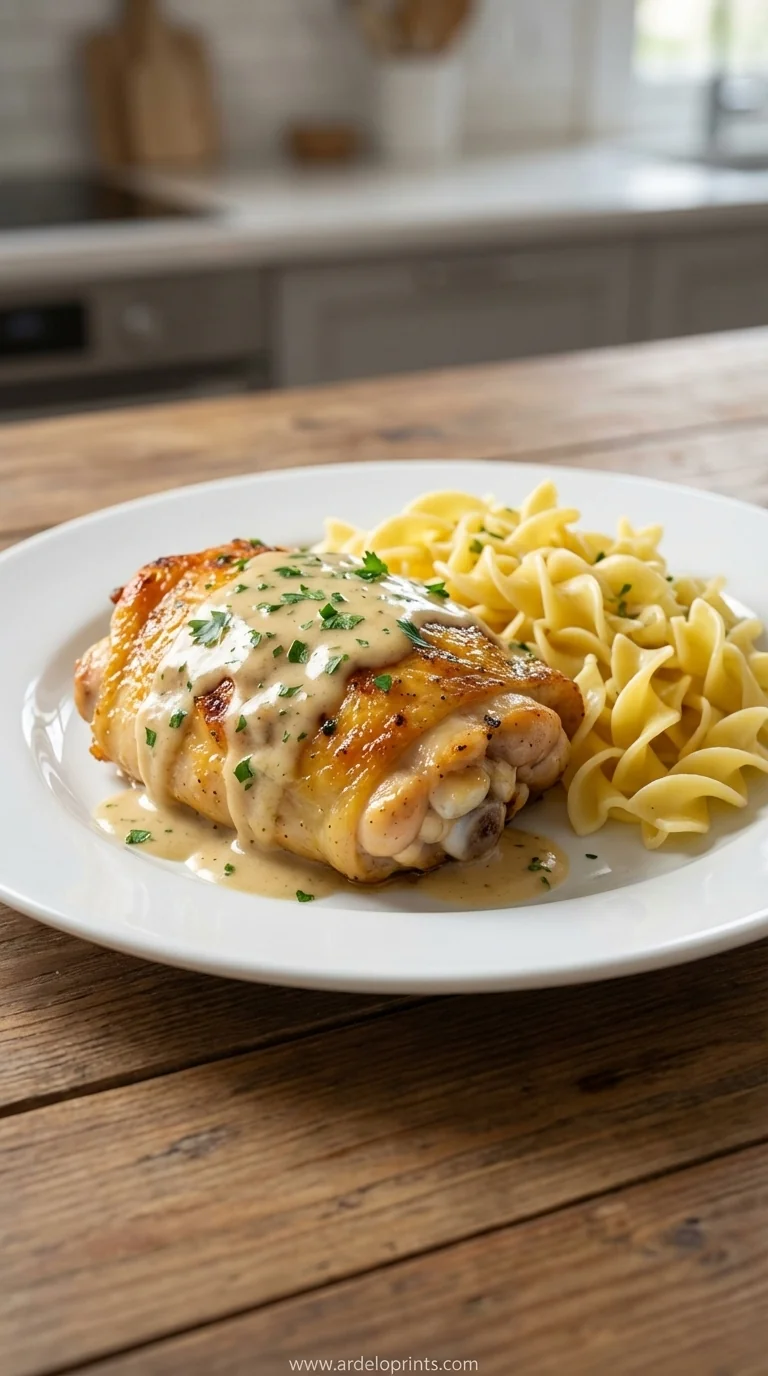 Savory One-Pan Chicken With Buttered Noodles - feature image