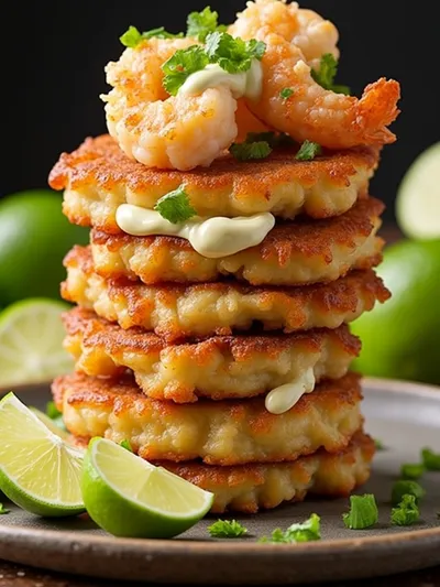 Shrimp Fritters With Lime Mayonnaise