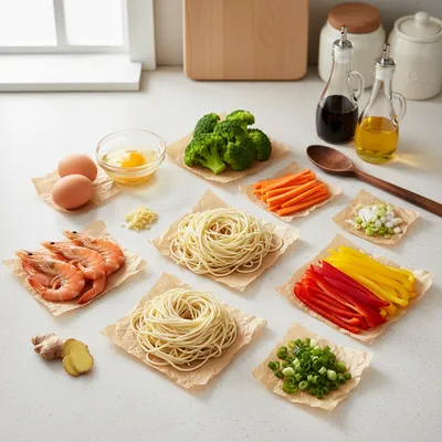 Shrimp Lo Mein – Authentic Chinese Takeout Style - cooking process