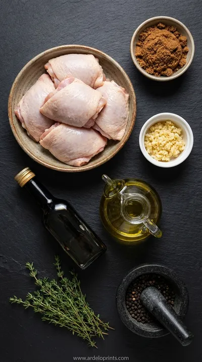 Slow Cooker Brown Sugar Garlic Chicken Recipe - ingredients preparation