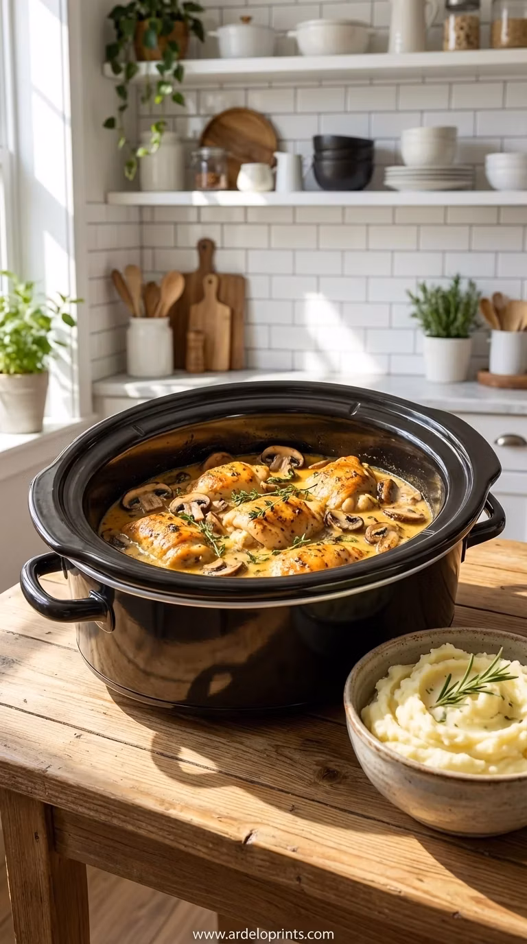 Slow Cooker Garlic Butter Chicken: Easy Dinner - feature image