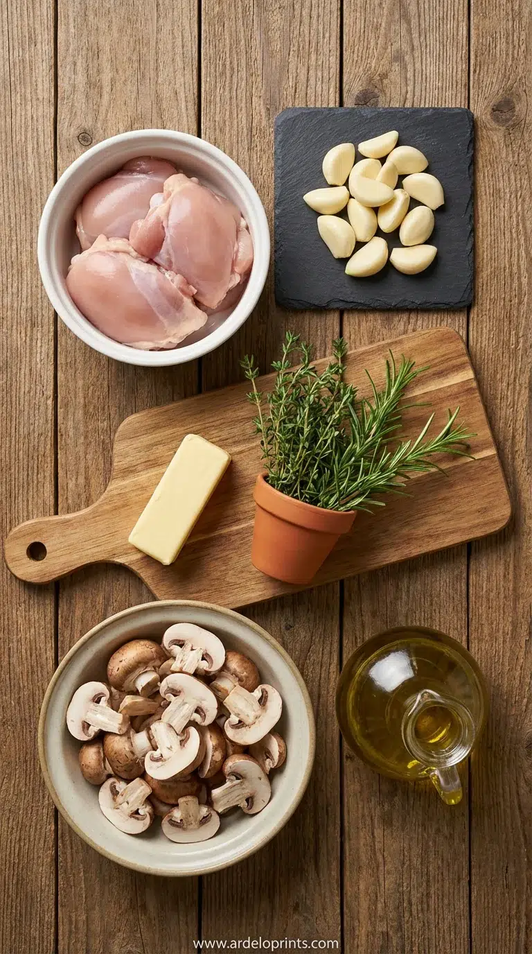 Slow Cooker Garlic Butter Chicken: Easy Dinner - ingredients preparation