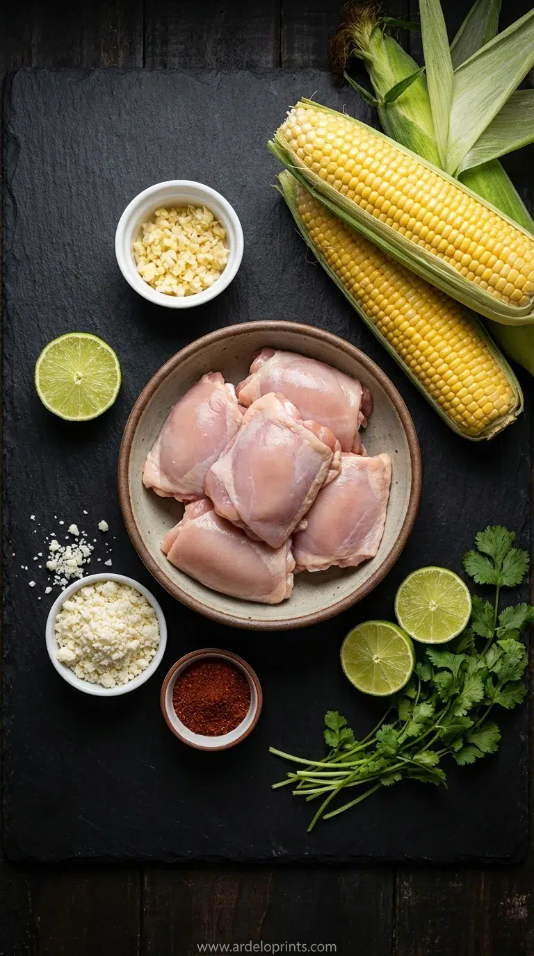 Slow Cooker Street Corn Chicken Recipe - ingredients preparation
