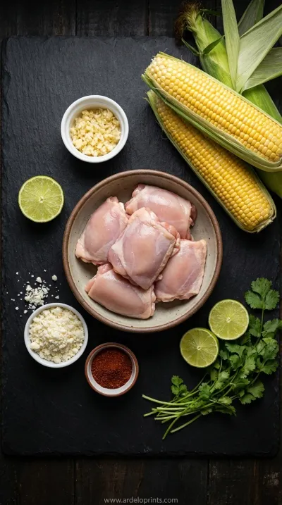 Slow Cooker Street Corn Chicken Recipe - ingredients preparation