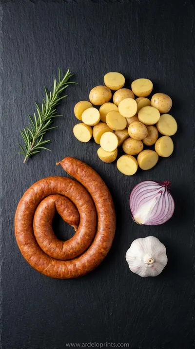 Smoked Sausage and Potatoes Recipe - Easy Meal Idea - ingredients preparation