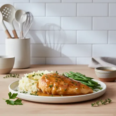 Smothered Chicken Recipe with Rich Gravy - ready to serve