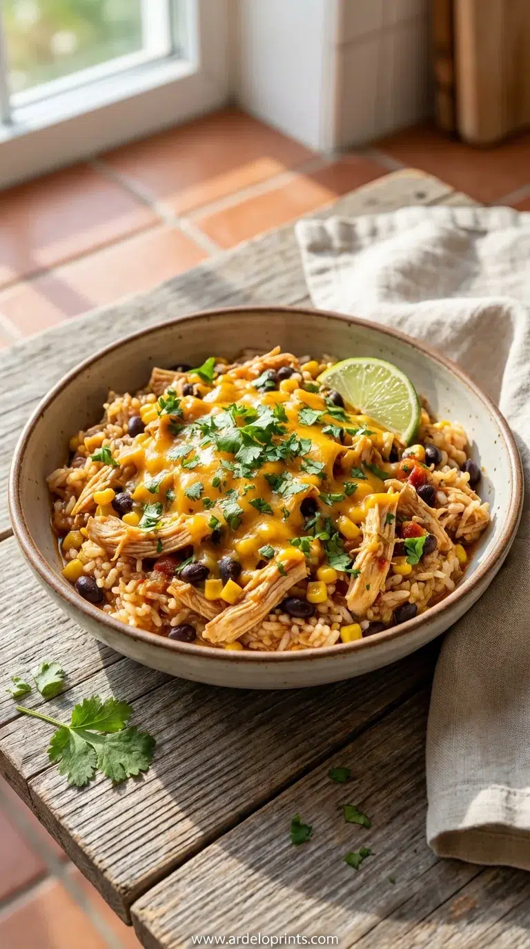 Southwest Crock Pot Chicken & Rice: Easy Recipe - feature image