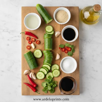 Spicy Cucumber Salad – Fresh and Zesty - cooking process