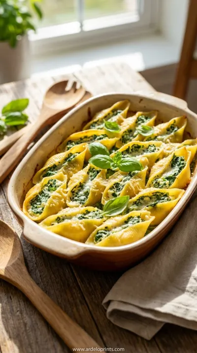 Spinach Ricotta Stuffed Shells: Easy Dinner