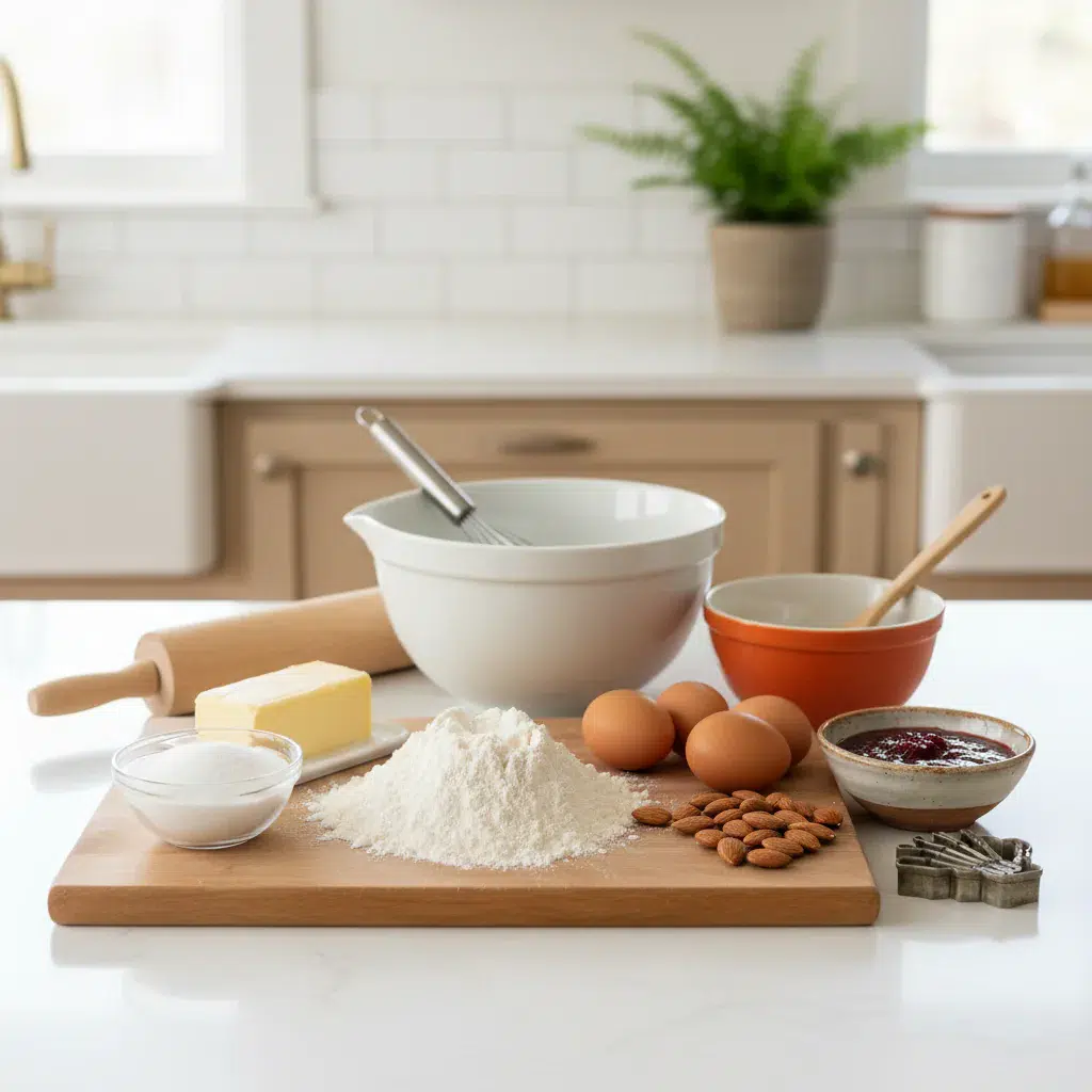 Spooky Halloween Finger Cookies: Witch Treats - ingredients preparation