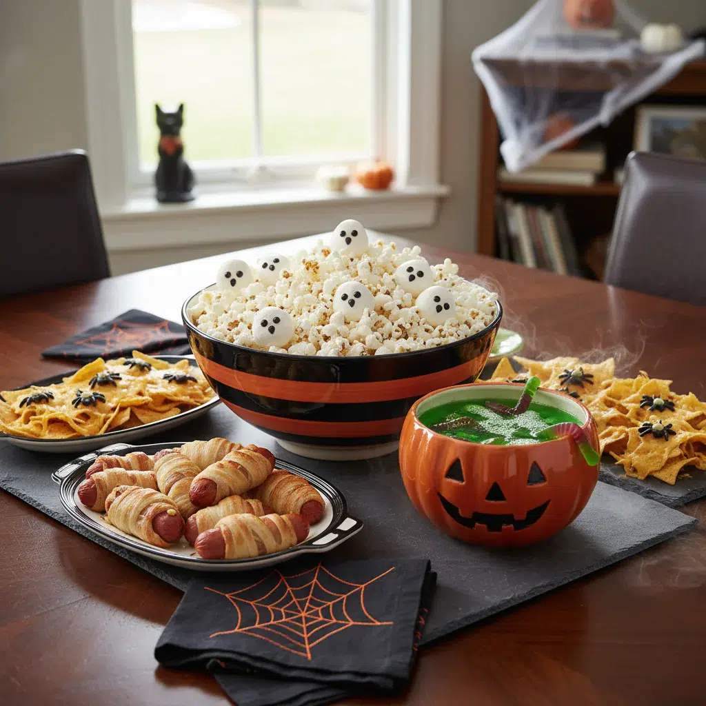 Spooky Halloween Movie Night Snacks - final presentation