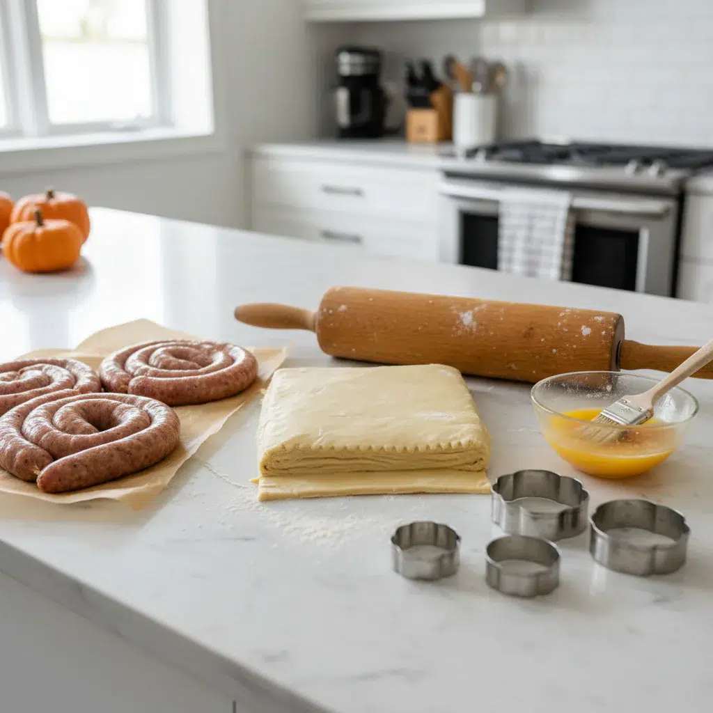 Spooky Halloween Pumpkin Pigs: Cute Snack - ingredients preparation
