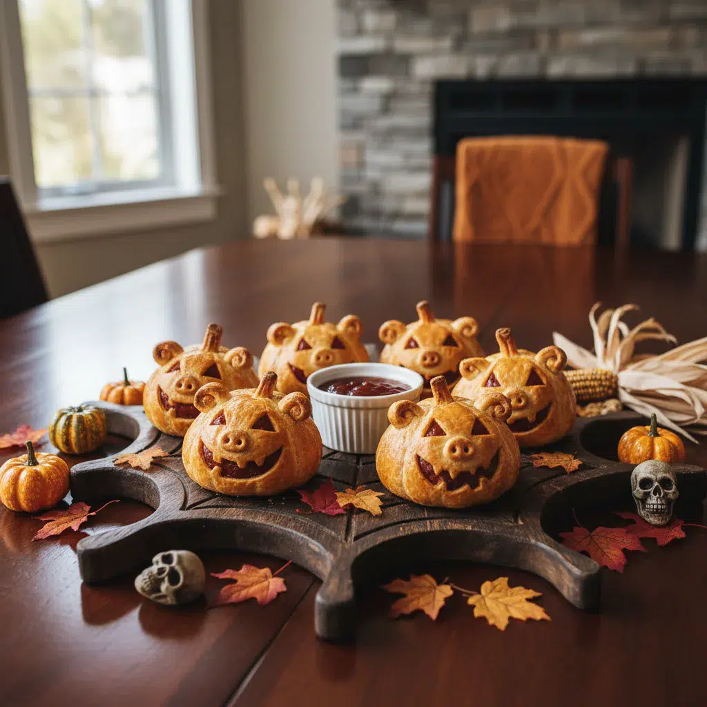 Spooky Halloween Pumpkin Pigs: Cute Snack - final presentation