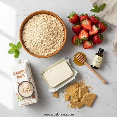 Strawberry Cheesecake Overnight Oats - cooking process